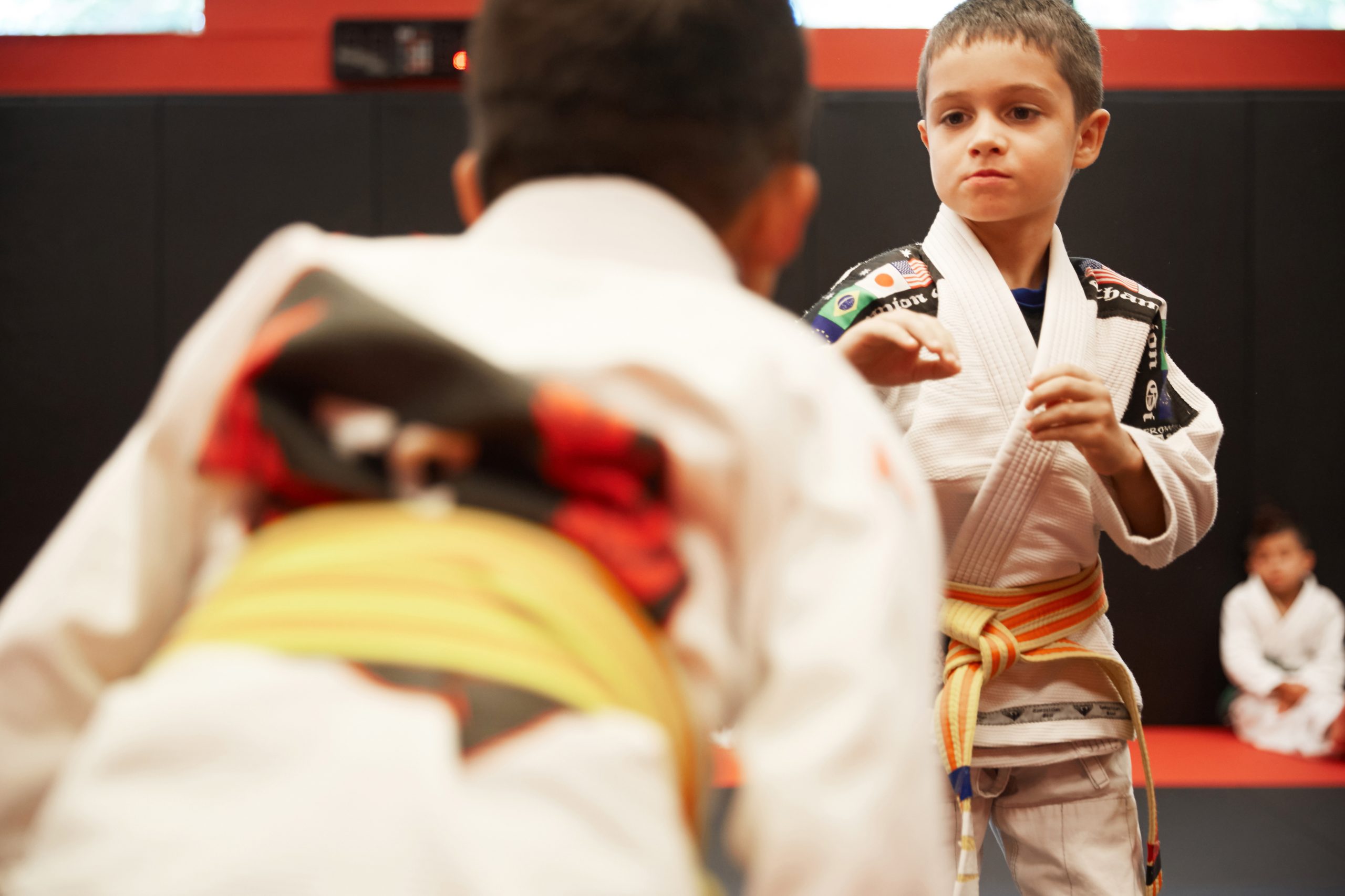 two kids doing a martial arts class in westwood nj